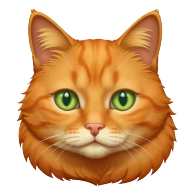 orange cat missing his right eye sticker