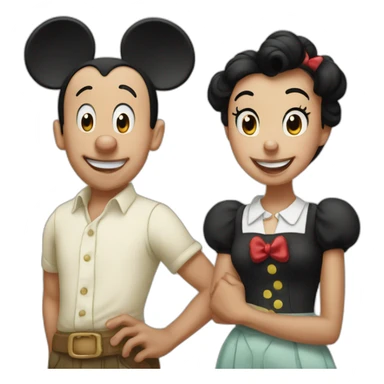 Mickey and Minnie sticker