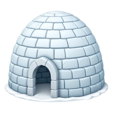 igloo with snow covered the top sticker