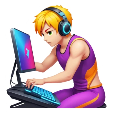 e-sportler on the coputer sticker