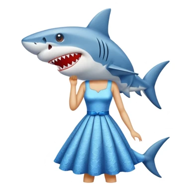 Shark in a dress sticker