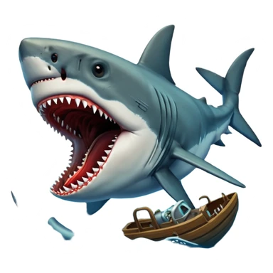Megalodon shark getting eaten by a kraken sticker