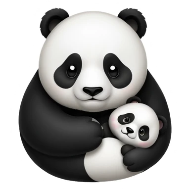 ying yang with panda sticker