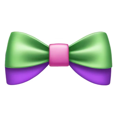 pink, purple and green bow sticker