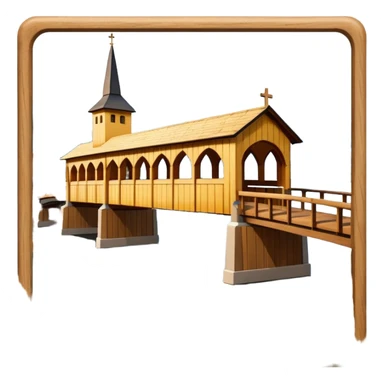 create an emoji of the chapel bridge in lucerne sticker