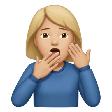 People Yawning with Hand on Mouth sticker