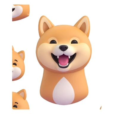 shiba inu, laughing sticker