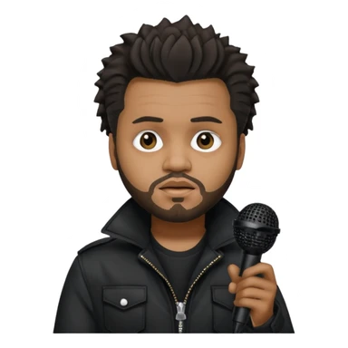 The weeknd holding microphone sticker