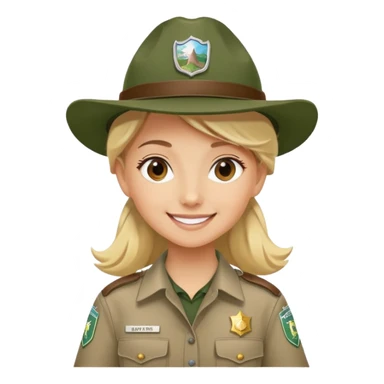 Girl park ranger sticker