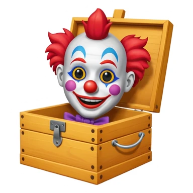 toy for children, clown jack-in-a-box sticker