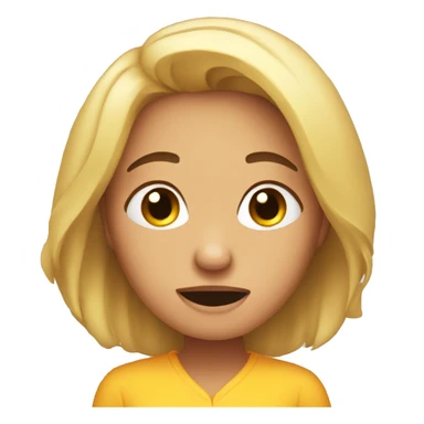 The woman is embarrassed sticker