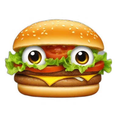 burger with eyes sticker