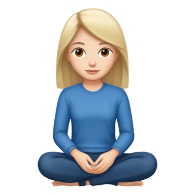 Mulher de cabelo liso sentada sticker