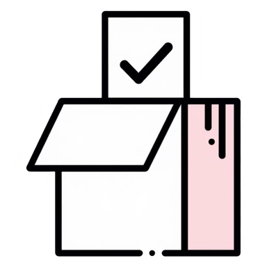 ballot box with checkmark sticker