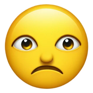 Eyes by side judging serious expression on jellow circle dot like and amoyi and pressed together lips serious  sticker