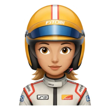 Formula racer woman sticker