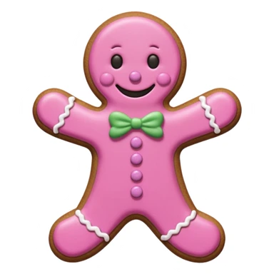 pink gingerbread man sticker