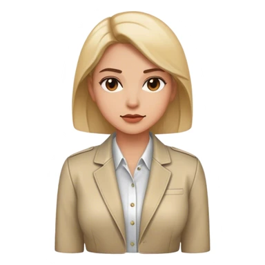 woman simple jacket shirt polish  sticker