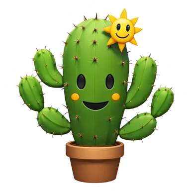 Spike character from Brawl Stars, a cactus with a smiley face sticker