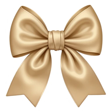 Beige bow enoji sticker