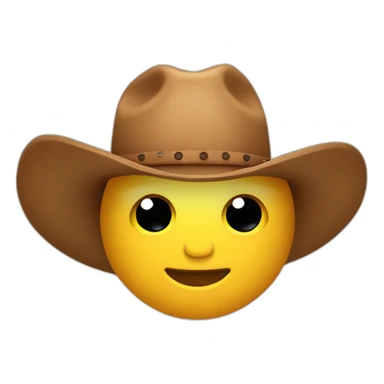 cowboy emoji with two hats sticker