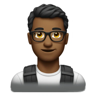 muscular nerd with glasses sticker