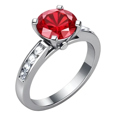 glitter rubi diamond married ring prata sticker