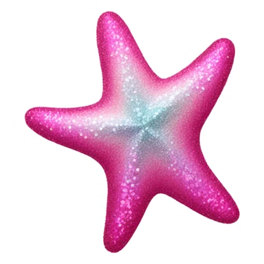 Pink ombre starfish with glitter  sticker