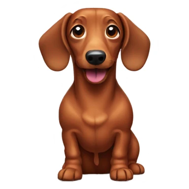 A wiener dog sticker