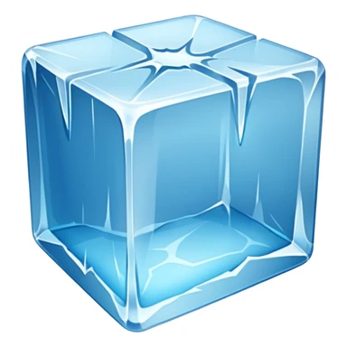 cracked ice block sticker