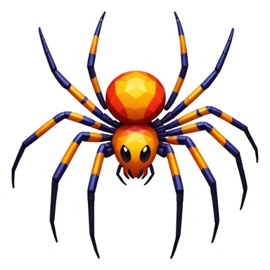 pixelated colorful spider sticker