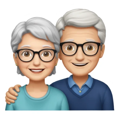 lo mismo que estas haciendo solo coloca alado de la abuela un hombre joven  sticker