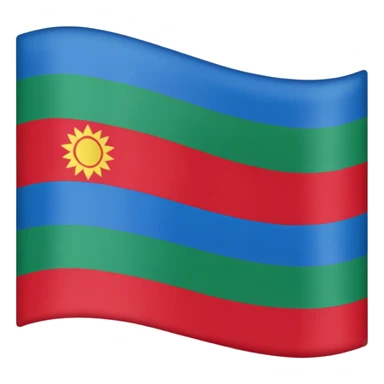 Dagestan Flag without any symbol (red, blue , green) sticker