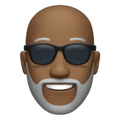 Bald black guy with a gray beard wearing sunglasses sticker