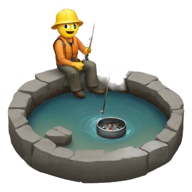 Fishing at the pothole sticker