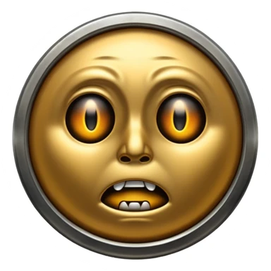 scared thick coin sticker