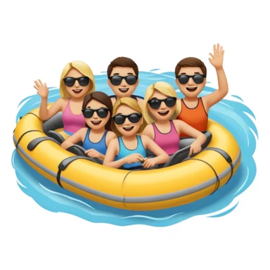 Tubing with friends sticker
