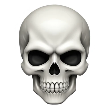 The image shows a stylized skull graphic with an angular and aggressive design. sticker