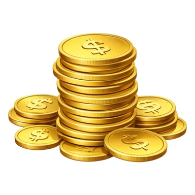 money stack with gold coins in front of them sticker