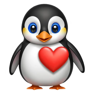 Pingüino enamorado  sticker