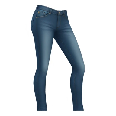 Realistic isolated side view of a pair of jean jegging pants. sticker