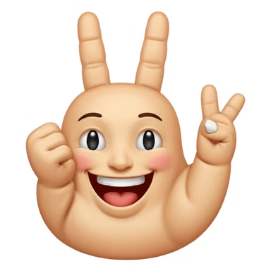 Middle finger 🖕 and laughing face 🤣  sticker
