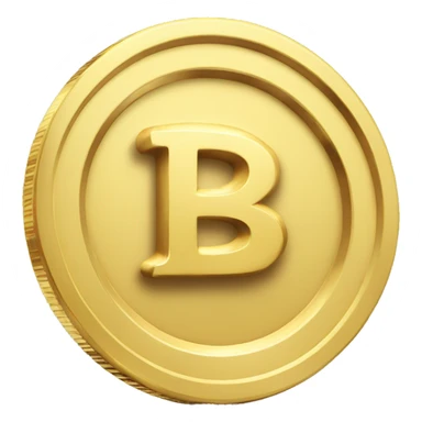 Shiny Golden Coin with Б letter sticker