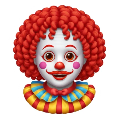 clown wig sticker
