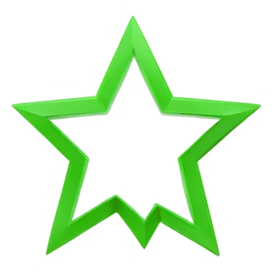 green review star Outline Sharp geometrical figure sticker