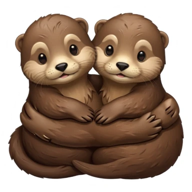 Cute otter love sticker