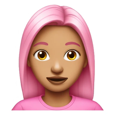 a ugly girl in all pink sticker