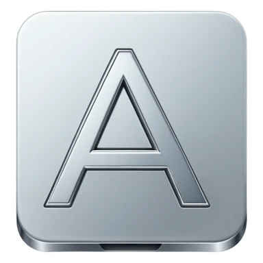 Font setting icon with letter A sticker
