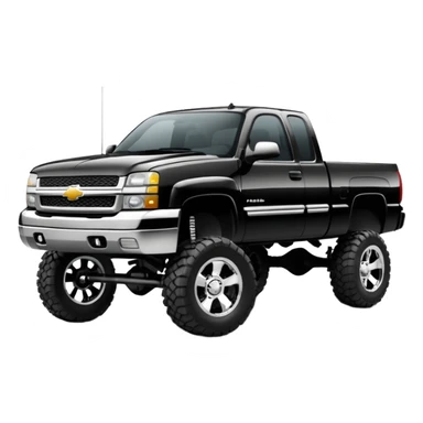 Lifted black 2005 Silverado  sticker