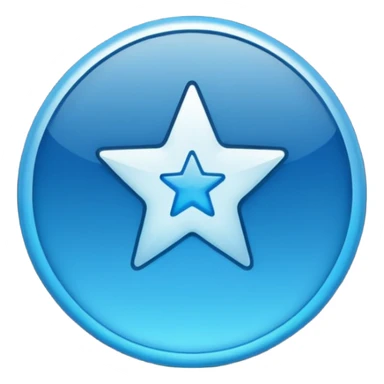 "Create a flat,  emoji featuring a badge or star-like shape with soft, rounded edges. The badge should be split vertically into two gradient shades of blue, bdeeper blue. In the center, place a bold, black checkmark symbol.and clearly recognizable as a verification or approved status icon." sticker